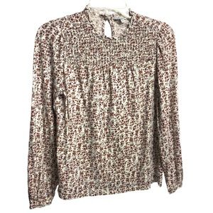 Lucky Brand long sleeve top with smocking